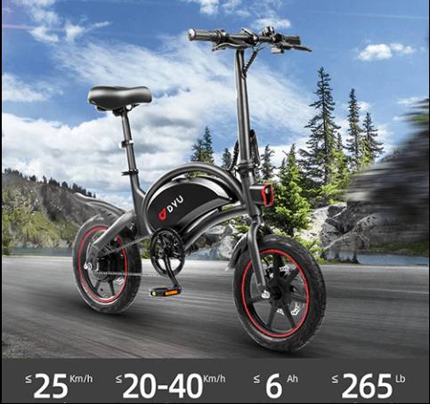 DYU D3F Upgraded Folding Electric Bike-UK - Pogo Cycles