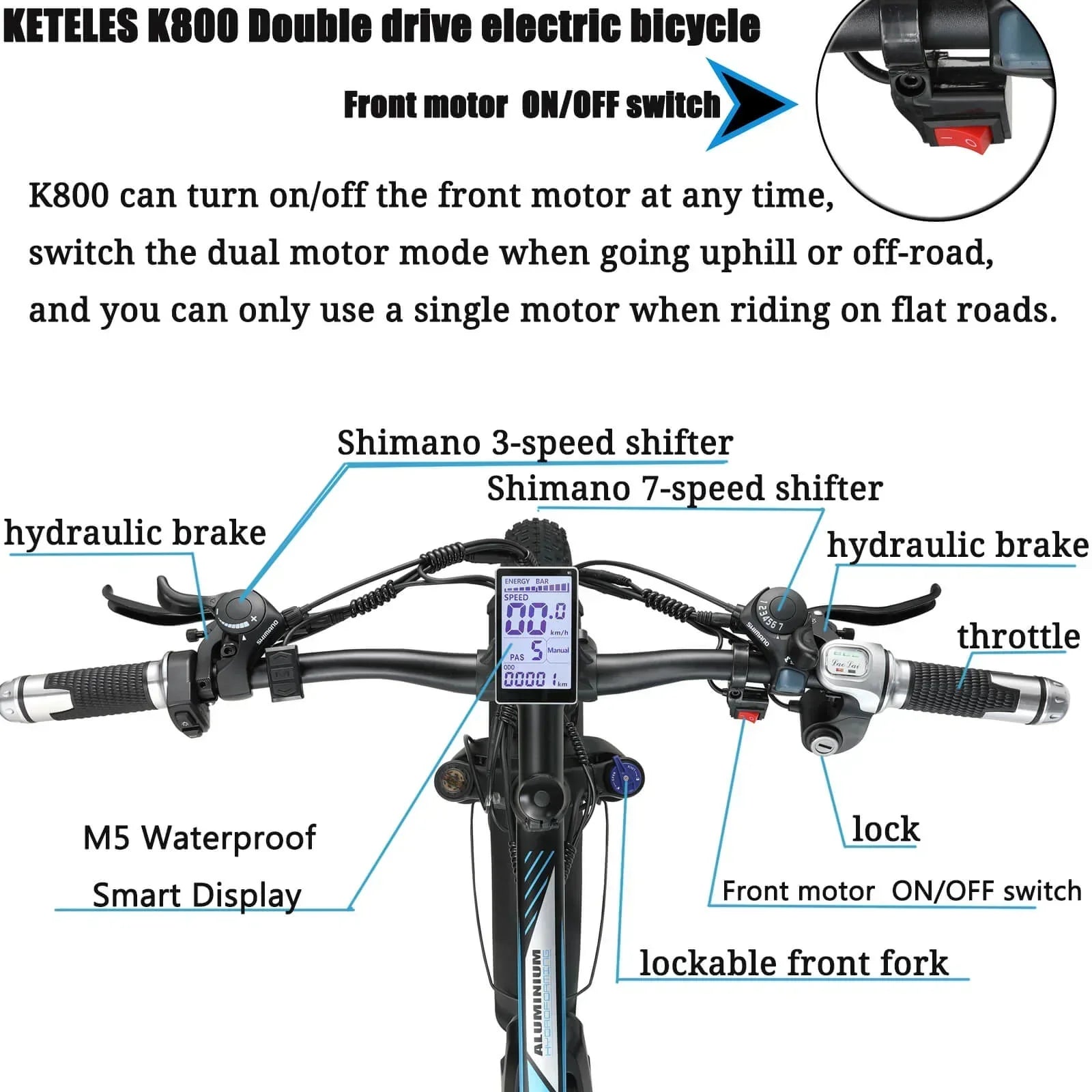 KETELES K800 2×1000W dual Motors Electric Bike-UK - Pogo Cycles